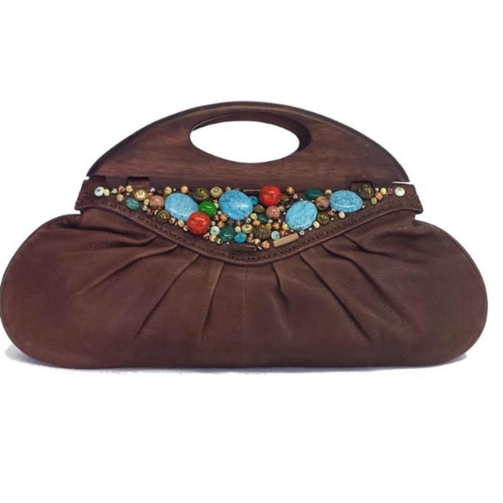 Cole Haan G Series Limited Leather Stone Clutch
